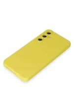 Uray store Samsung Galaxy S24 Kılıf Nano içi Kadife Silikon - Sarı - Görsel 4