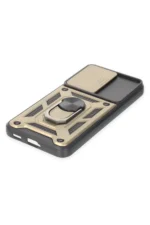 Uray store Samsung Galaxy S24 Kılıf Pars Lens Yüzüklü Silikon - Gold - Görsel 5