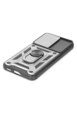 Uray store Samsung Galaxy S24 Kılıf Pars Lens Yüzüklü Silikon - Gümüş - Görsel 5