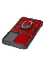 Uray store Samsung Galaxy S24 Kılıf Pars Lens Yüzüklü Silikon - Kırmızı - Görsel 4
