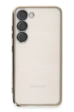 Uray store Samsung Galaxy S24 Kılıf Razer Lensli Silikon - Gold - Görsel 2