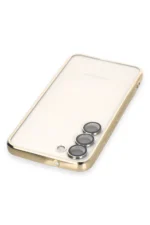 Uray store Samsung Galaxy S24 Kılıf Razer Lensli Silikon - Gold - Görsel 3
