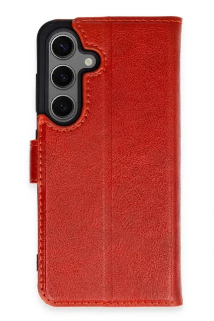 Uray store Samsung Galaxy S24 Kılıf Trend S Plus Kapaklı Kılıf - Kırmızı