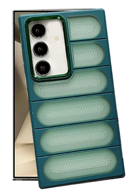Uray store Samsung Galaxy S24 Plus Kılıf Airmax Silikon Kapak - Koyu Yeşil