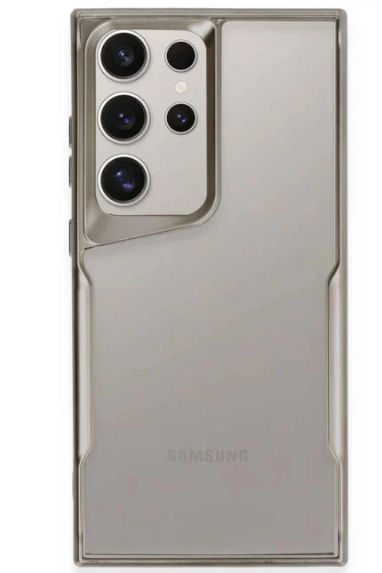 Uray store Samsung Galaxy S24 Ultra Kılıf Boyi Silikon Kapak - Titan Gri