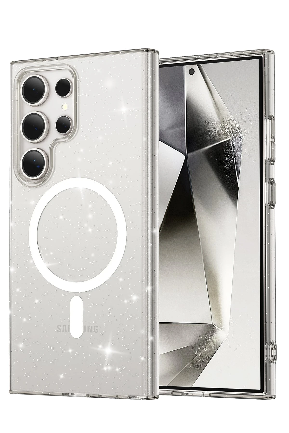 newface-samsung-galaxy-s24-ultra-kilif-glow-magsafe-kapak-seffaf-default Joko Samsung Galaxy S24 Ultra Kılıf Star Magsafe Kapak - Şeffaf - Görsel 1
