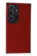 Uray store Samsung Galaxy S24 Ultra Kılıf Loop Deri Silikon - Kırmızı