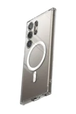 Uray store Samsung Galaxy S24 Ultra Kılıf Magneticsafe Şeffaf Silikon - Şeffaf - Görsel 2