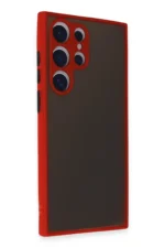 Uray store Samsung Galaxy S24 Ultra Kılıf Montreal Silikon Kapak - Kırmızı - Görsel 2