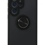 Uray store Samsung Galaxy S24 Ultra Kılıf Montreal Yüzüklü Silikon Kapak - Siyah