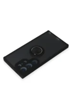 Uray store Samsung Galaxy S24 Ultra Kılıf Montreal Yüzüklü Silikon Kapak - Siyah - Görsel 3