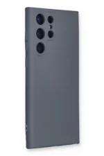 Uray store Samsung Galaxy S24 Ultra Kılıf Nano içi Kadife Silikon - Gri - Görsel 2