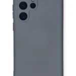 Uray store Samsung Galaxy S24 Ultra Kılıf Nano içi Kadife Silikon - Gri