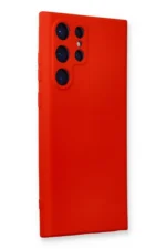Uray store Samsung Galaxy S24 Ultra Kılıf Nano içi Kadife Silikon - Kırmızı - Görsel 2
