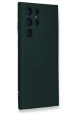 Uray store Samsung Galaxy S24 Ultra Kılıf Nano içi Kadife Silikon - Koyu Yeşil - Görsel 2