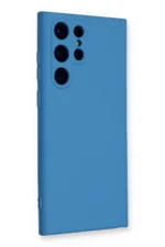 Uray store Samsung Galaxy S24 Ultra Kılıf Nano içi Kadife Silikon - Mavi - Görsel 2