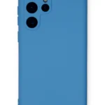 Uray store Samsung Galaxy S24 Ultra Kılıf Nano içi Kadife Silikon - Mavi