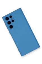 Uray store Samsung Galaxy S24 Ultra Kılıf Nano içi Kadife Silikon - Mavi - Görsel 3