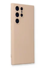 Uray store Samsung Galaxy S24 Ultra Kılıf Nano içi Kadife Silikon - Pudra - Görsel 2