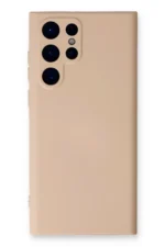 Uray store Samsung Galaxy S24 Ultra Kılıf Nano içi Kadife Silikon - Pudra