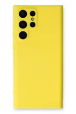 Uray store Samsung Galaxy S24 Ultra Kılıf Nano içi Kadife Silikon - Sarı