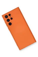 Uray store Samsung Galaxy S24 Ultra Kılıf Nano içi Kadife Silikon - Turuncu - Görsel 3