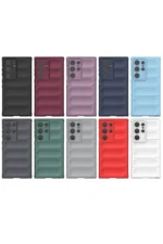 Uray store Samsung Galaxy S24 Ultra Kılıf Optimum Silikon - Kırmızı - Görsel 3