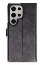Uray store Samsung Galaxy S24 Ultra Kılıf Trend S Plus Kapaklı Kılıf - Siyah