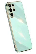 Uray store Samsung Galaxy S24 Ultra Kılıf Volet Silikon - Açık Yeşil