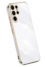 Uray store Samsung Galaxy S24 Ultra Kılıf Volet Silikon - Beyaz