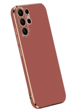 Uray store Samsung Galaxy S24 Ultra Kılıf Volet Silikon - Kırmızı