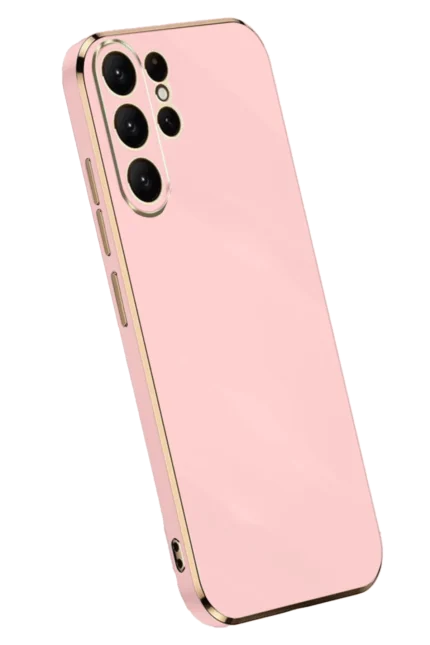 Uray store Samsung Galaxy S24 Ultra Kılıf Volet Silikon - Pembe
