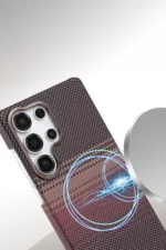 Uray store Samsung Galaxy S24 Ultra Vega Magsafe Kapak - Kırmızı - Görsel 2