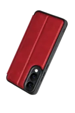Uray store Samsung Galaxy S25 Edge Flip Cover - Kırmızı - Görsel 3
