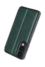 Uray store Samsung Galaxy S25 Edge Flip Cover - Koyu Yeşil - Görsel 3