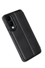 Uray store Samsung Galaxy S25 Edge Flip Cover - Siyah - Görsel 2