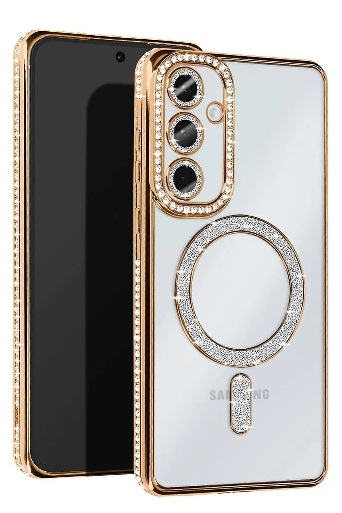 newface-samsung-galaxy-s25-edge-joke-simli-magneticsafe-kilif-gold-default Uray store Samsung Galaxy S25 Edge Joke Simli Magneticsafe Kılıf - Gold - Görsel 1