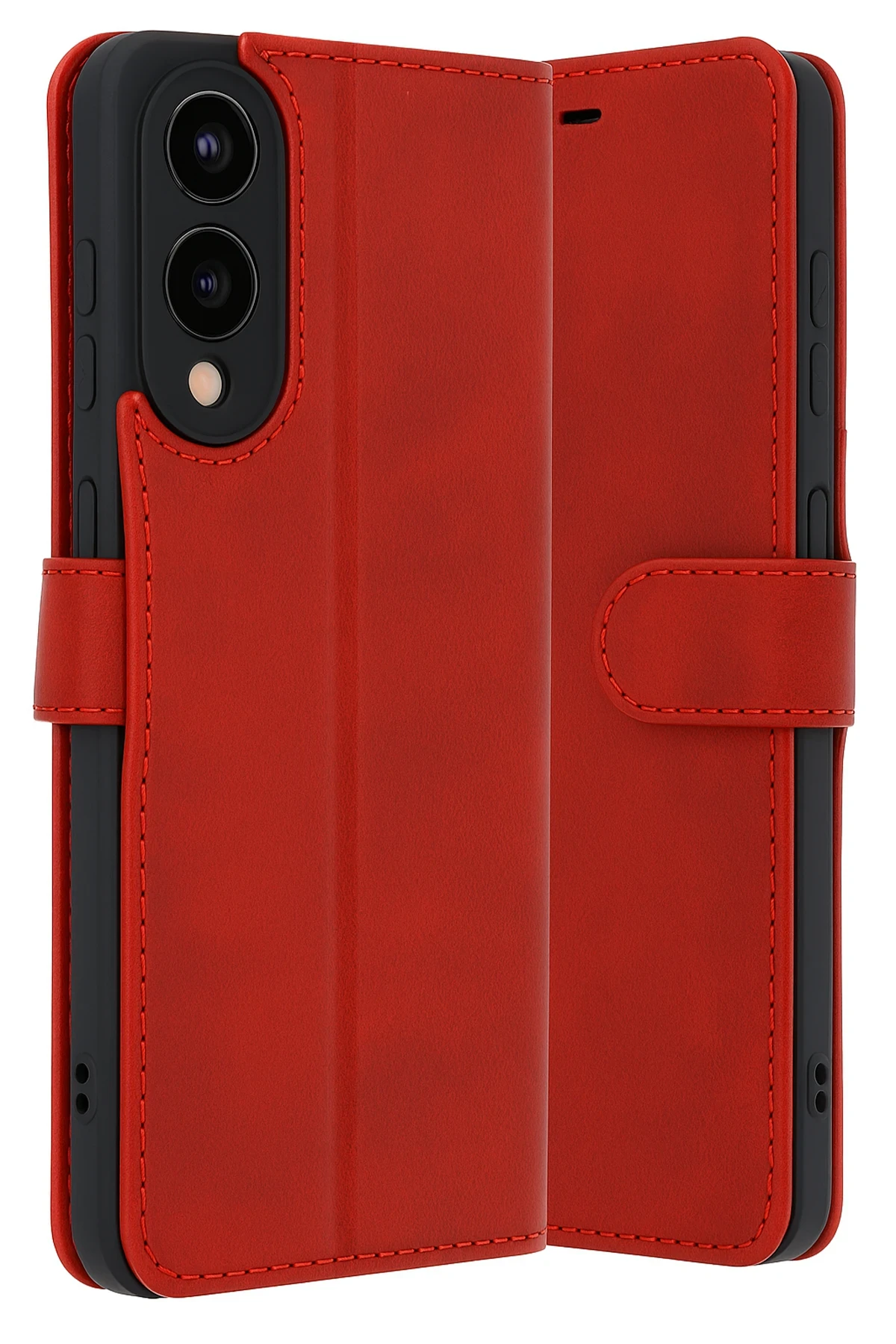 newface-samsung-galaxy-s25-edge-trend-s-plus-kapakli-kilif-kirmizi-default Uray store Samsung Galaxy S25 Edge Trend S Plus Kapaklı Kılıf - Kırmızı - Görsel 1