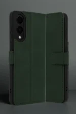 Uray store Samsung Galaxy S25 Edge Trend S Plus Kapaklı Kılıf - Koyu Yeşil - Görsel 2