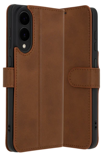 Uray store Samsung Galaxy S25 Edge Trend S Plus Kapaklı Kılıf - Taba