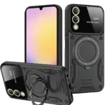 Uray store Samsung Galaxy S25 Edge Kılıf Joy Lens Standlı Kapak - Siyah