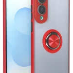 Uray store Samsung Galaxy S25 Edge Kılıf Montreal Yüzüklü Silikon Kapak - Kırmızı
