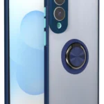 Uray store Samsung Galaxy S25 Edge Kılıf Montreal Yüzüklü Silikon Kapak - Lacivert