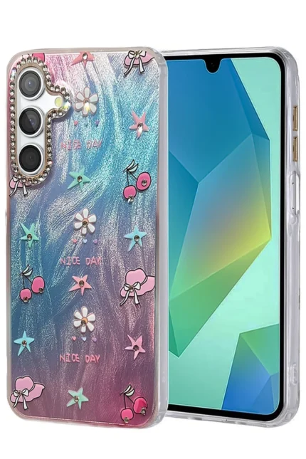 Uray store Samsung Galaxy S25 Kılıf Blade Aynalı Desenli Kapak - Desen 4