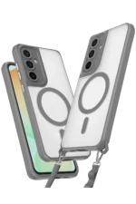 Uray store Samsung Galaxy S25 Kılıf Enka Magsafe Silikon Kılıf - Titan Gri