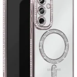 Uray store Samsung Galaxy S25 Kılıf Joke Simli Magneticsafe Kılıf - Gümüş