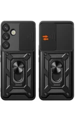 Uray store Samsung Galaxy S25 Kılıf Pars Lens Yüzüklü Silikon - Yeşil - Görsel 2