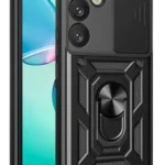 Uray store Samsung Galaxy S25 Plus Kılıf Pars Lens Yüzüklü Silikon - Siyah