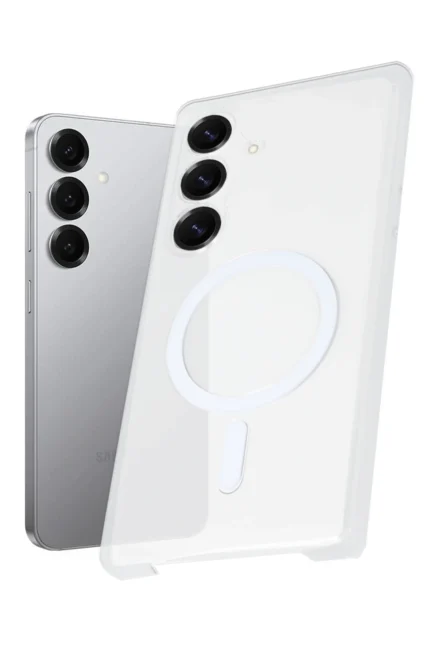 Uray store Samsung Galaxy S25 Plus Kılıf PC Zara Magsafe Şeffaf Kılıf - Şeffaf