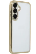 Uray store Samsung Galaxy S25 Plus Kılıf Razer Lensli Silikon - Gold - Görsel 2